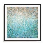 Artey | Blocked Abstract - Framed Print - Black Frame - 70 x 70cm