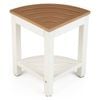 Costway 2-Tier Shower Bench Side Table Waterproof Stool Nightstand Brown