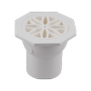 Brasshards 80 x 50mm White Hexagonal Cup DWV Floor Waste