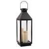 Click 58cm Black Solar Powered Lantern With 3 Candles