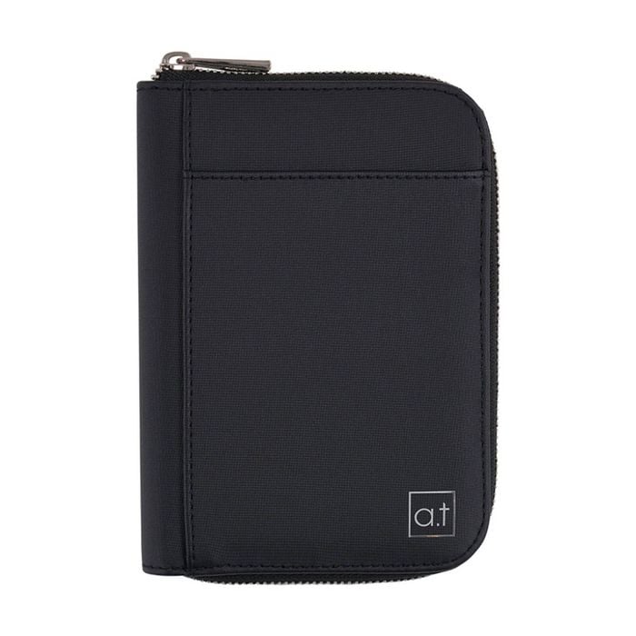 Annabel Trends AT Mens Travel Passport Wallet Black 12.5x17.5cm