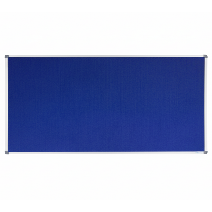 Corporate Felt Pinboard Aluminium Frame 2400x1200mm Blue