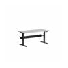 Olg Klass Black Frame White Top With Cable Management Scallop Height Adjustable Desk L1800mm X W750mm