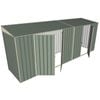 Build-A-Shed 1.2 x 5.2 x 2.0m Skillion Double with Single Hinged Side Doors Shed - Green