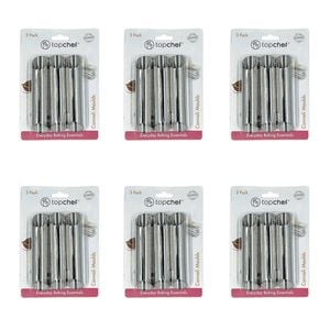 6x 3pc Topchef Stainless Steel Cannoli Moulds Baking Utensil Set Silver