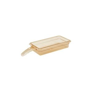 Cambro 1/3 Size Food Pan High Heat Polycarbonate Amber Single Handle 176x325x65mm / 2.4Lt