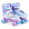 Costway Kid 4-size Butterfly Roller Skates Fun Quad Lightup 9-14 Blue