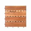 Syneco 30 x 30 x 2.2cm Natural Acacia 4 Slat Decking Tiles - 9 Pack