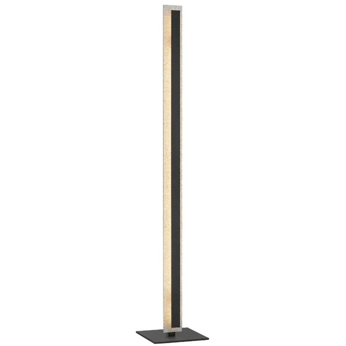 Telbix Serano Contemporary Standing Floor Lamp Light Aluminium Acrylic Silver Black