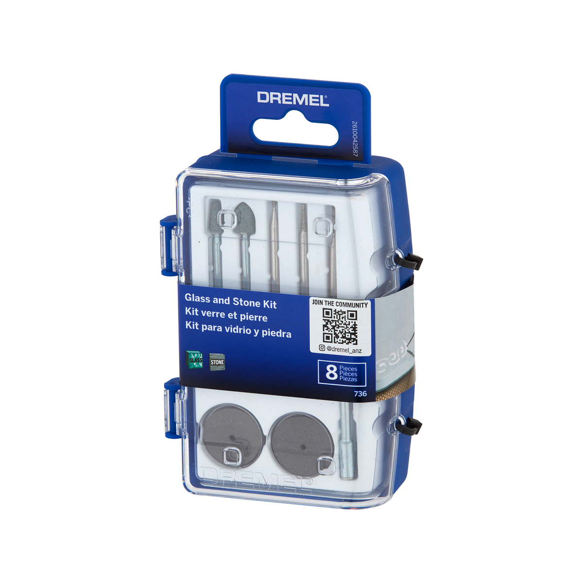 Dremel 8 Piece Glass and Stone Micro Accessory Kit 736 Bunnings Australia