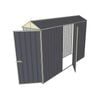 Build-a-Shed 0.8 x 3 x 2.1m Gable Single Hinged Door Shed with Single Hinged Side Door - Grey