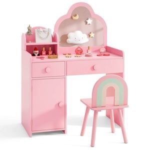 Costway Kids Vanity Set Makeup Table