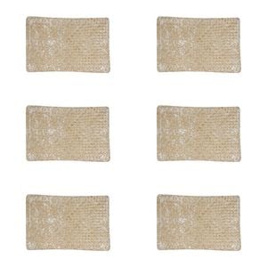 6PK LVD Placemat Long Weavewash Decorative Home Kitchen Decor 45x30cm