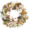 Lifebay Pumpkin Wreath Halloween Door Decoration