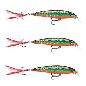 3x Rapala 6cm X Rap Jerkbait/Slashbait Hard Body Fishing Lures - Brook Trout