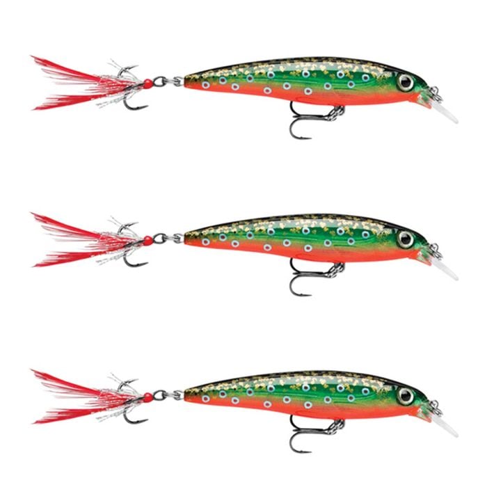 3x Rapala 6cm X Rap Jerkbait/Slashbait Hard Body Fishing Lures - Brook Trout