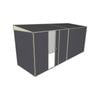 Build-a-Shed 1.5 x 4.5 x 2m Single Sliding Side Door Skillion Shed - Grey