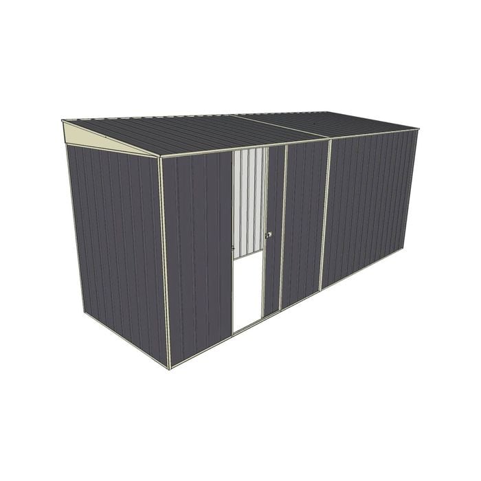 Build-a-Shed 1.5 x 4.5 x 2m Single Sliding Side Door Skillion Shed - Grey