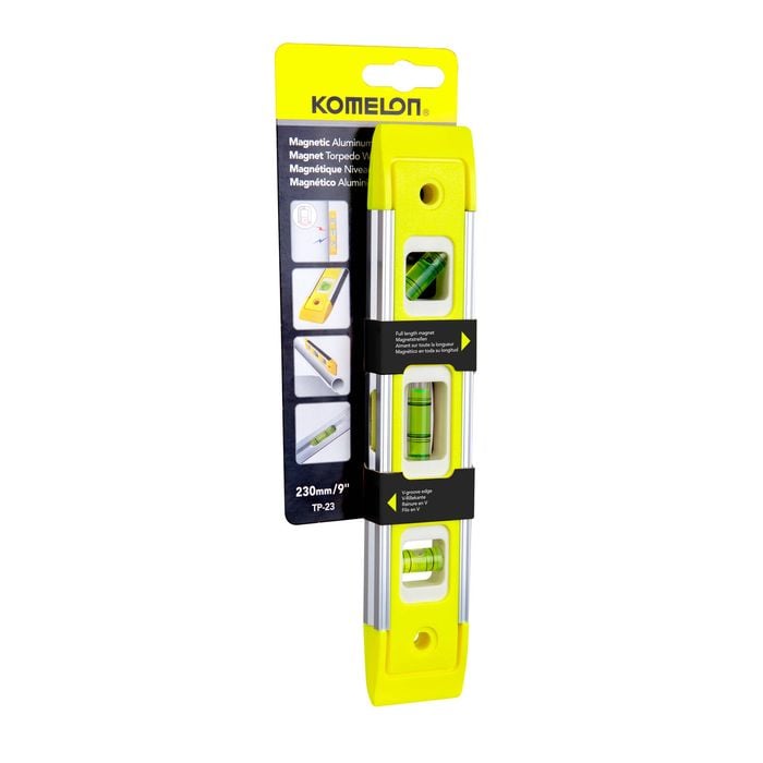 Komelon 230mm High-Viz Torpedo Level