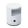 Sk Designer Living | Replica Anna Castelli Ferrieri Componibili Round Storage Unit 2 Tier - White