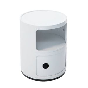 Sk Designer Living | Replica Anna Castelli Ferrieri Componibili Round Storage Unit 2 Tier - White