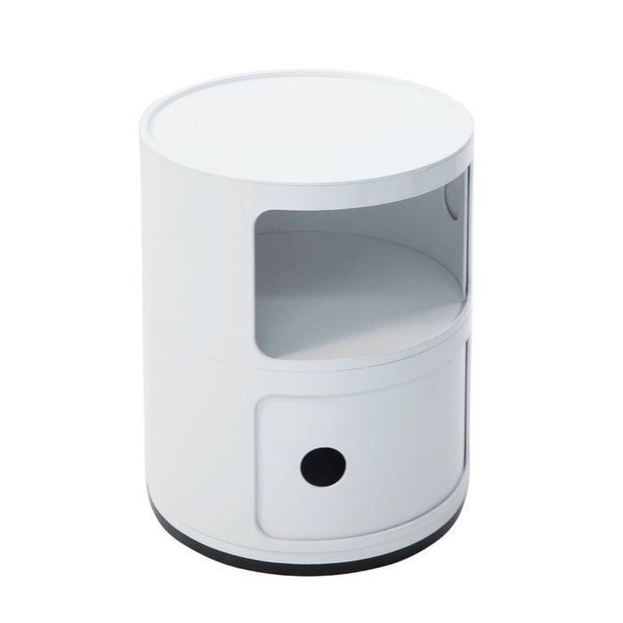 Sk Designer Living | Replica Anna Castelli Ferrieri Componibili Round Storage Unit 2 Tier - White