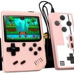 TEGAL Built-in 500 Epic Games Handheld Retro Gameboy Console 2 Players Pink