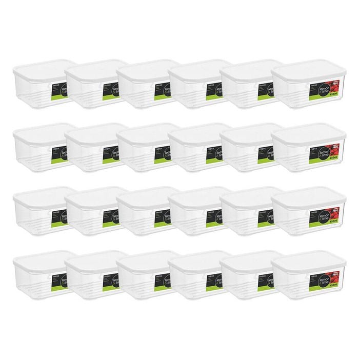 24PK Lemon & Lime Fridge Food Storer Container 450ml 9x5.6x12cm