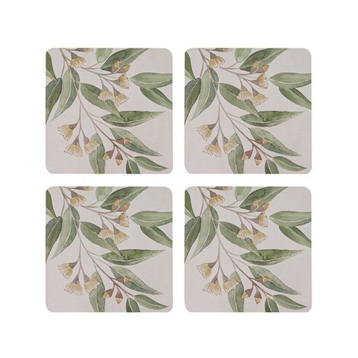 Flowering Gum Square Coaster Set 4