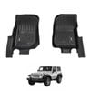 AUSGO Car Floor Mats for Jeep Wrangler JK Series 2-Door 2007-2018 All-Weather Floor Liners