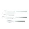 3pc Essen Silver Cheese Knife Set Stainless Steel Modern Cutlery Collection