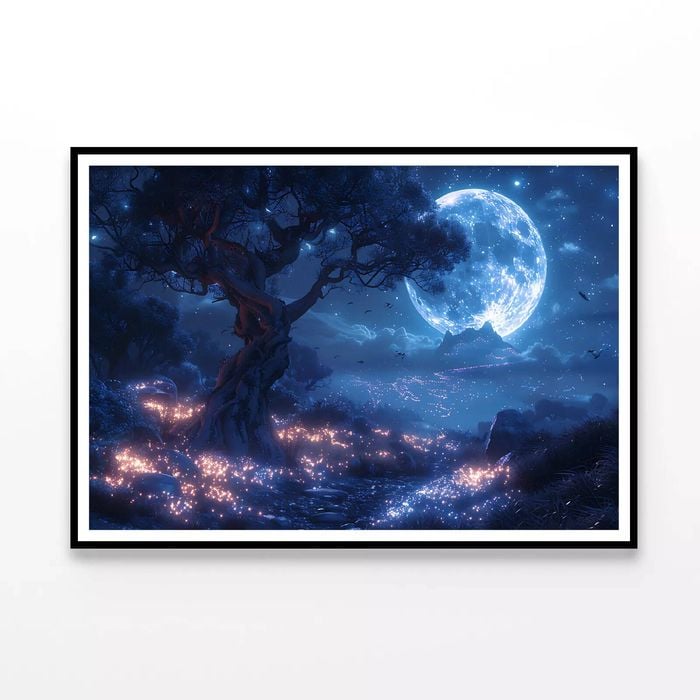 Tree with Lights  Print 100% Australian Made 90x60cm  (Poster)