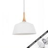 Snap Lighting Nordic Timber and Metal Dome Downlight to Pendant Light Conversion Kit White Large