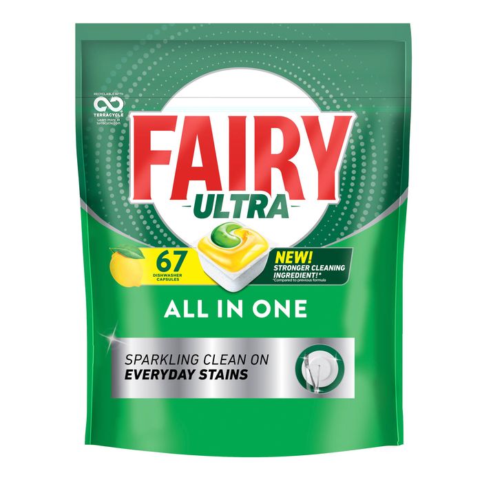 Fairy Ultra All In One Lemon Dishwashing Tablets - 67 Pack