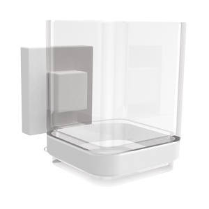 Fusion-Loc Matte White Style Suction Bathroom Tumbler