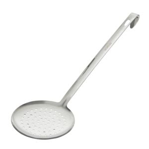Vogue Stainless Steel Skimmer 4 Inch Mesh Head Long Hooked Handle 380mm Kitchen Utensil J668