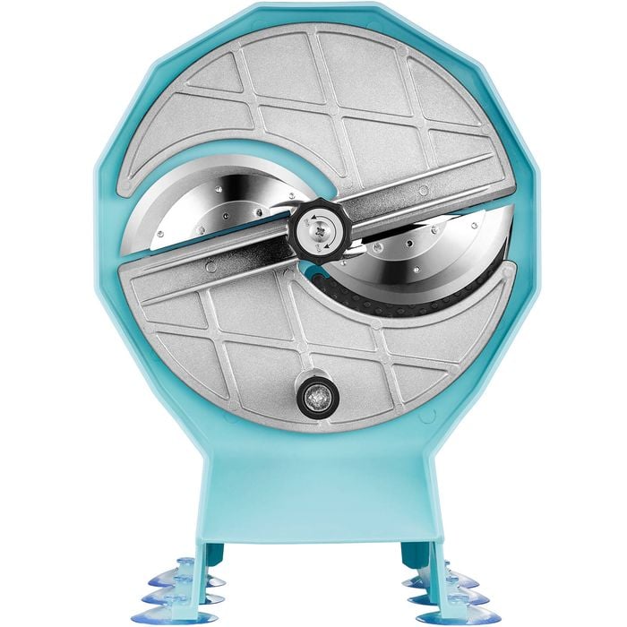 Vevor Manual Vegetable Fruit Slicer Blue with Thickness Adjustable Stainless Steel Blade