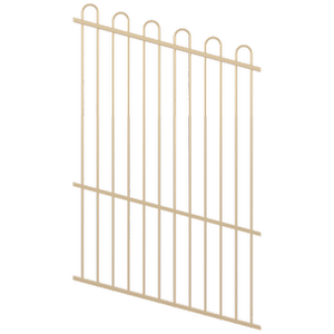ProtectorAl 0350-1200W x 1800H Primrose Loop Top Pool Fence Panel Raked Up to 15º