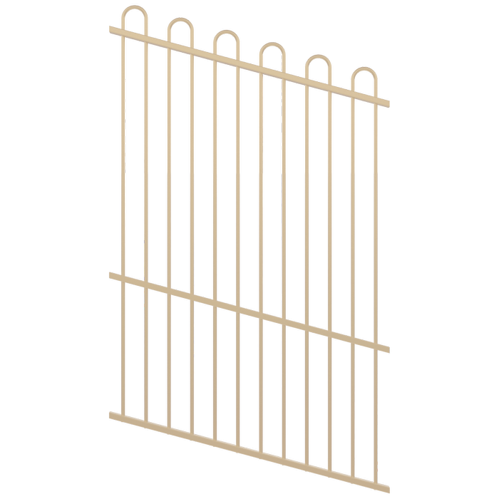 ProtectorAl 0350-1200W x 1800H Primrose Loop Top Pool Fence Panel Raked Up to 15º