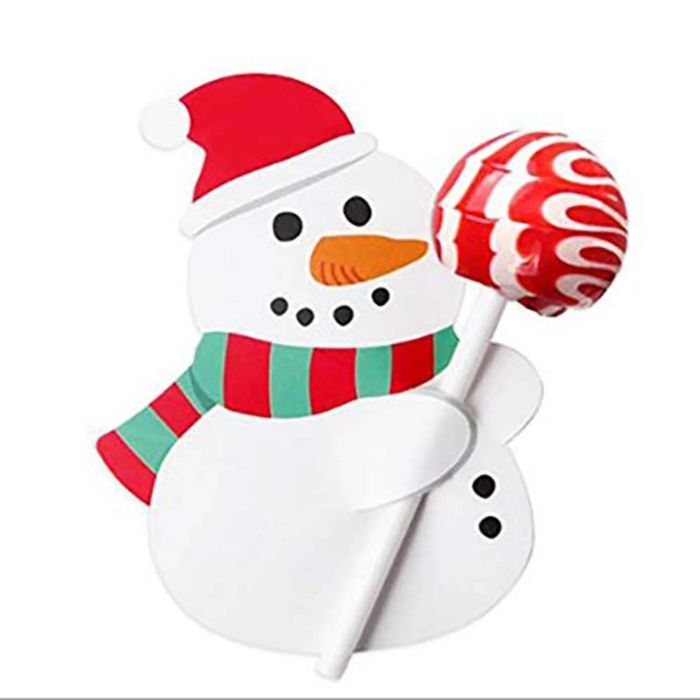 P&P Multi-Color Christmas Party Lollipop Holder 50pcs Santa Snowman Cards