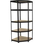 Pinnacle 1830 x 730 x 730mm 5 Tier Corner Adjustable Shelving Unit - 1830 x 730 x 730mm