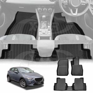 3D All-Weather Floor Mats for Mazda CX-3 CX3 2015-Onwards Customized Floor Liners Full Set Carpet