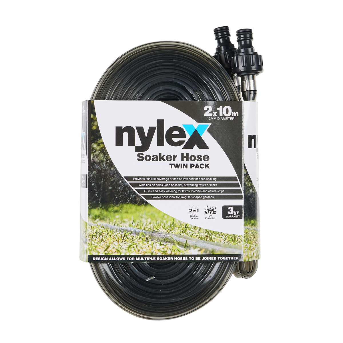 Nylex 10m Charcoal Twin Soaker Hose Bunnings New Zealand