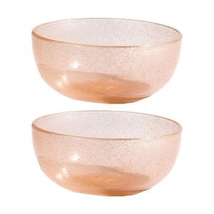 2PK KAS Australia Mini Bubble Glass Bowl Textured Matte Glass One Size Blush