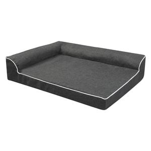 Pawz Orthopedic Dog Bed L-Shape Medium Light Grey