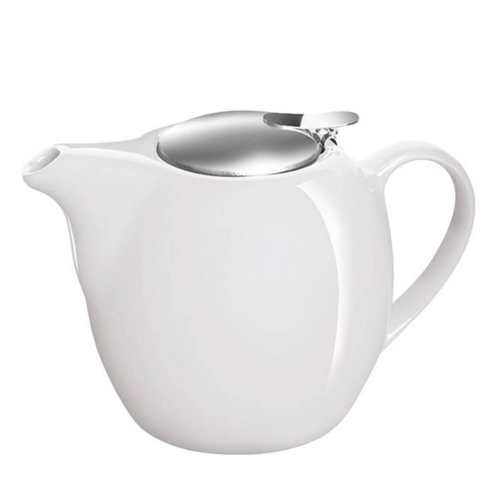 Avanti Camelia White Ceramic Teapot/Stainless Steel Infuser/Dishwasher/750ml