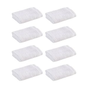 8PK Christy Cirrus Face Washer Combed Cotton 450GSM Fast Drying White