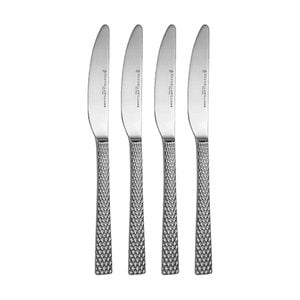 4x Maxwell & Williams Diamonds Stainless Steel Faceted Design Entree Knife