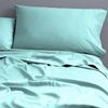 Park Avenue 500TC Double Bed Natural Cotton Fitted Sheet/Pillowcases Turquoise