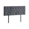 Linen Fabric Queen Bed Deluxe Headboard Bedhead - Grey